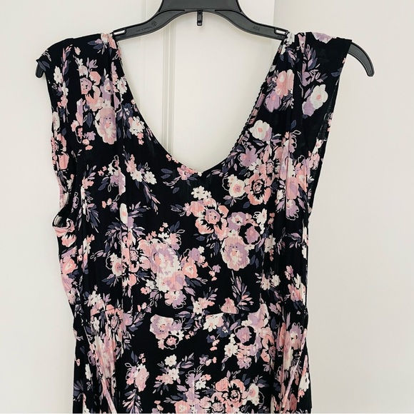 Lola P. Black Lace Floral High Low Maxi Dress Size S - Picture 8 of 11
